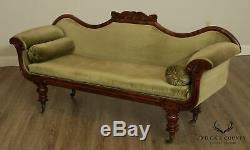 Antique Late Regency Period Mahogany Scrolled Arm Sofa