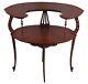 Antique Late Victorian 2 Tier Mahogany Carved Etagere End Table Dessert Serving