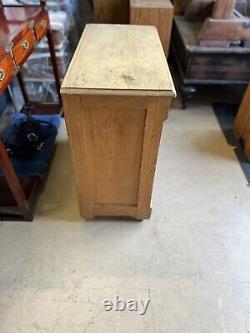 Antique Late Victorian Oak Washstand Cabinet Chest Dresser Nightstand Table