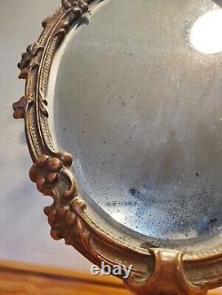 Antique Late Victorian Vanity / Table Mirror / Make Up Mirror, Cast Iron