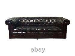 Antique Leather Chesterfield Sofa, late 19th C