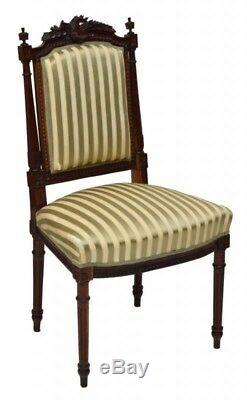 Antique Louis XVI Side Dining Chairs Late 1800s Set of 6