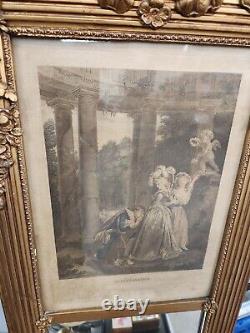 Antique Louis XVI Trumeau Wall Mirror