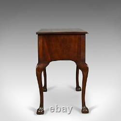 Antique Lowboy, English, Late Victorian, Mahogany Table, Circa 1900