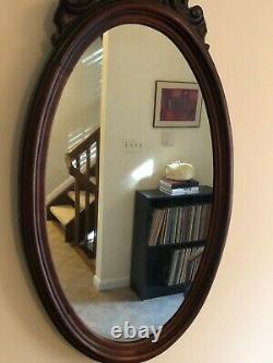 Antique Mahogany Mirror, late 1800s, Hand carved