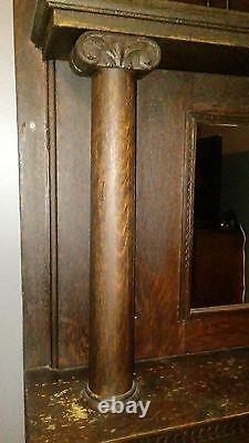 Antique Mantle with mirror (late 1800's)