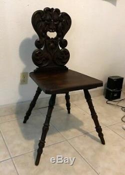 Antique North Wind Face Chair late19th or early 20th century