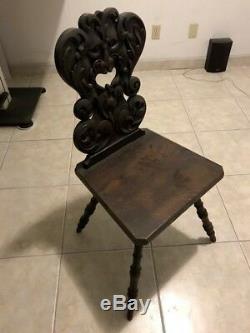 Antique North Wind Face Chair late19th or early 20th century