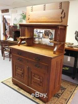 Antique Oak Sideboard Buffet-Williamsport Furniture Co. Penn. Late 1800's