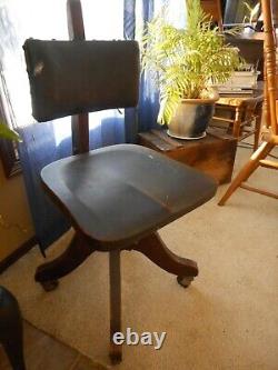 Antique Office Chair Cook Quality Wood Steampunk late 19th Century Steampunk