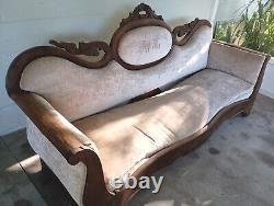 Antique Original Parlor Sofa Early 1900s Late 19th Century William Howey WH