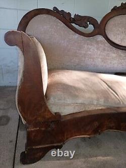 Antique Original Parlor Sofa Early 1900s Late 19th Century William Howey WH