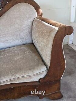 Antique Original Parlor Sofa Early 1900s Late 19th Century William Howey WH