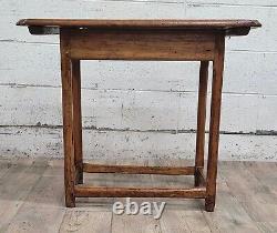 Antique Primitive Stretcher Base Tavern Table Pub Table Console Table