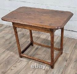 Antique Primitive Stretcher Base Tavern Table Pub Table Console Table