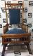 Antique Rocker Platform Rocking Chair Walnut or Cherry Springs Turned Late 1800s