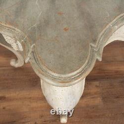 Antique Rococo Gray Painted Side Table, Italy circa 1890