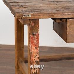 Antique Rustic Work Table With Two Drawers from Hungary circa 1880