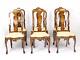 Antique Set 6 Dutch Marquetry Walnut High Back Dining Chairs Late 18th C