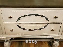Antique Sideboard Buffet Late 1880s Beautiful Painted