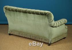 Antique Small Low Late 19th. C. Upholstered Couch c. 1890