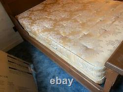 Antique Solid Oak Eastlake Victorian Child Bed with custom Mattress late 1800s
