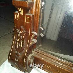 Antique Spoon Carved Full Length MirrorLate 1800'sEVC