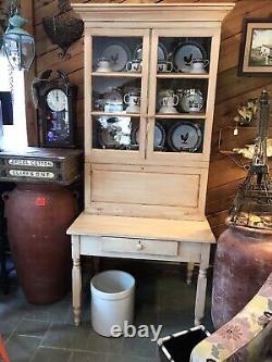 Antique Step Back Cabinet/Desk Hutch Primitive Late 19th Century