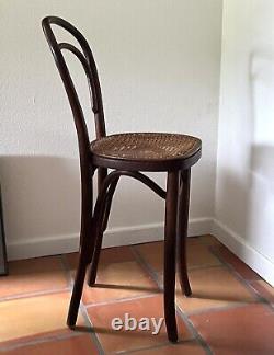 Antique Thonet Childs Bent Wood Cane Bar Stool No. 14 Late 19th Century