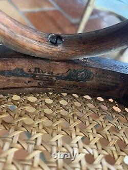 Antique Thonet Childs Bent Wood Cane Bar Stool No. 14 Late 19th Century