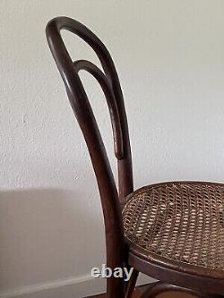 Antique Thonet Childs Bent Wood Cane Bar Stool No. 14 Late 19th Century