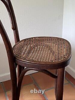 Antique Thonet Childs Bent Wood Cane Bar Stool No. 14 Late 19th Century