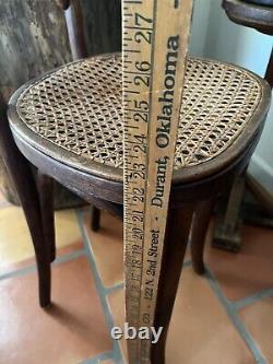 Antique Thonet Childs Bent Wood Cane Bar Stool No. 14 Late 19th Century