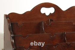 Antique Victorian Carved Oak Letter Holder