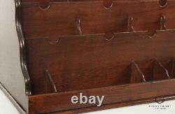 Antique Victorian Carved Oak Letter Holder