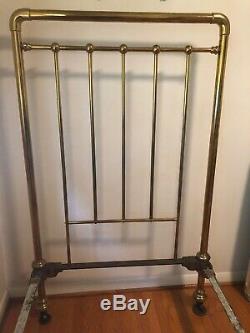 Antique Victorian Era Brass Twin Size Bed from Late 1800s Early 1900s