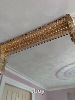 Antique Victorian Late 1800s 1900s Massive Gold Framed Mirror