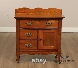 Antique Victorian Oak Wash Stand