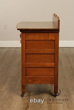 Antique Victorian Oak Wash Stand