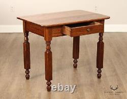 Antique Victorian Oak Writing Desk or Work Table