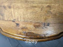 Antique Victorian Table Turned Bobbin Spindle Spool Legs Knapp Joint Drawer