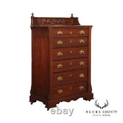 Antique Victorian Walnut Tall Chest