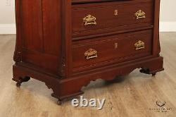 Antique Victorian Walnut Tall Chest