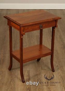 Antique Victorian Walnut Two-Tier End Table