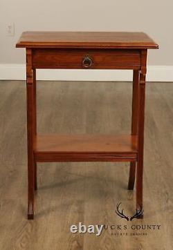 Antique Victorian Walnut Two-Tier End Table