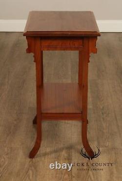 Antique Victorian Walnut Two-Tier End Table