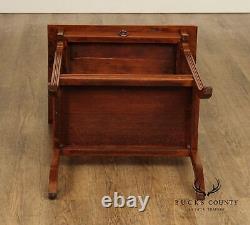 Antique Victorian Walnut Two-Tier End Table