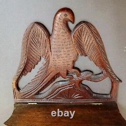 Antique Wall Eagle Bird Shelf Late Victorian/Eastlake Wood Ornate Orig Finish