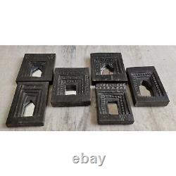Antique Wooden Old Temple Mirror / Set Of 6 / Reclaimed Mirror / Home Decor