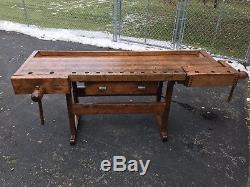 Antique Woodworkers Work Bench Late 1800s Profesh. Restored Shipping Available